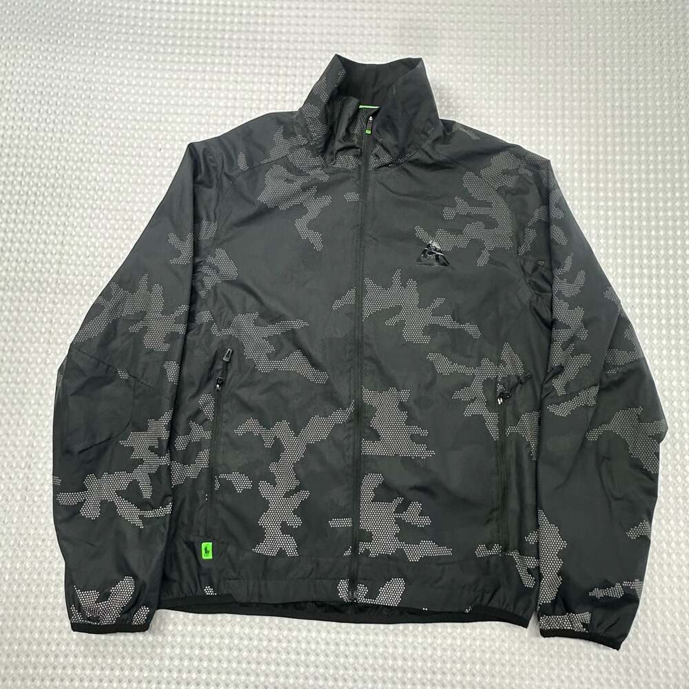 Polo Sport Ralph Lauren Black Camo Full Zip Windbreaker Jacket Size M